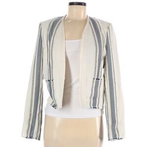 Ulla Johnson Striped Collarless Blazer Jacket sz 8